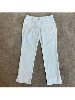 Nike Golf women’s white Tour Performance Dri-Fit straight leg pants 10 athletic